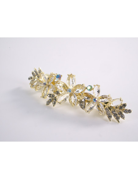 KLAMRA FRANCUSKA DO WŁOSÓW KWIATY Z KŁOSEM ECRU LOLITA AKCESORIA