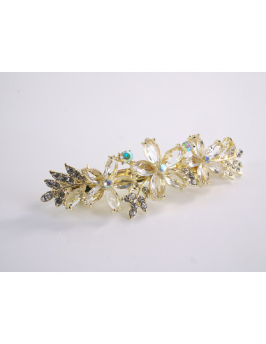 KLAMRA FRANCUSKA DO WŁOSÓW KWIATY Z KŁOSEM ECRU...