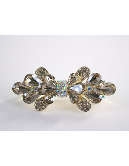 KLAMRA FRANCUSKA DO WŁOSÓW KOKARDA Z KŁOSEM  LOLITA AKCESORIA TAUPE