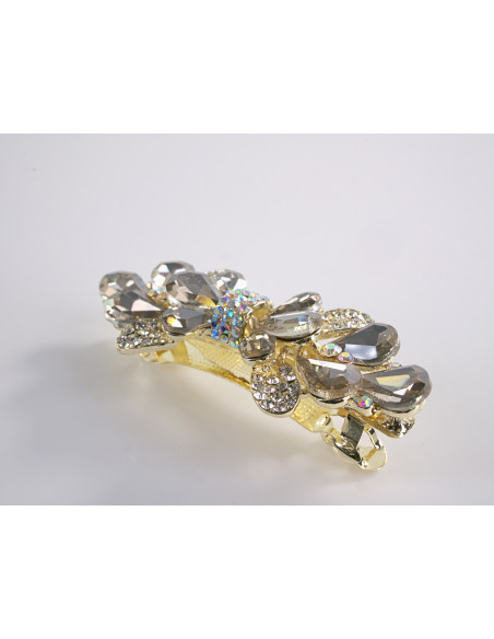 KLAMRA FRANCUSKA DO WŁOSÓW KOKARDA Z KŁOSEM  LOLITA AKCESORIA TAUPE