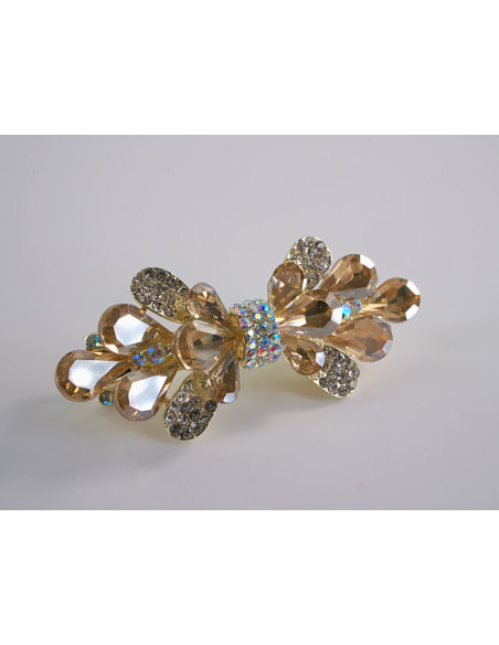 KLAMRA FRANCUSKA DO WŁOSÓW KOKARDA Z KŁOSEM  LOLITA AKCESORIA ZŁOTY