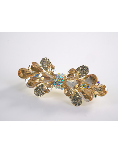 KLAMRA FRANCUSKA DO WŁOSÓW KOKARDA Z KŁOSEM  LOLITA AKCESORIA ZŁOTY