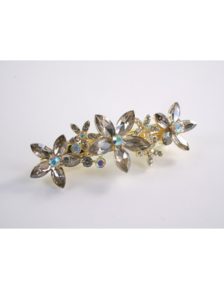 KLAMRA FRANCUSKA DO WŁOSÓW KWIATUSZKI KWIATKI   LOLITA AKCESORIA TAUPE