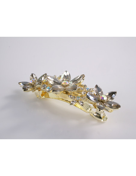 KLAMRA FRANCUSKA DO WŁOSÓW KWIATUSZKI KWIATKI   LOLITA AKCESORIA TAUPE