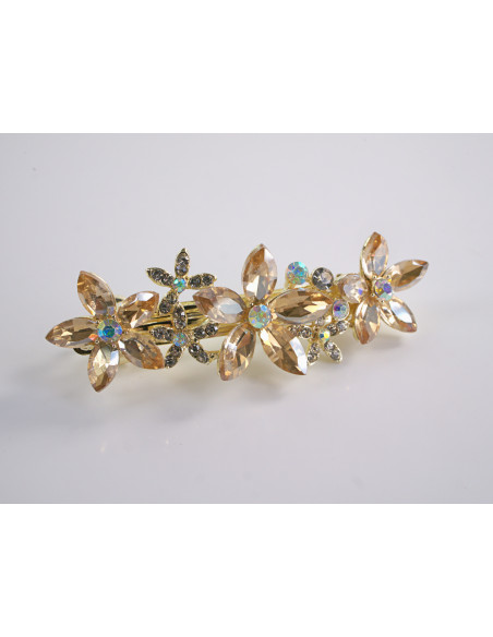 KLAMRA FRANCUSKA DO WŁOSÓW KWIATUSZKI KWIATKI LOLITA AKCESORIA ZŁOTY