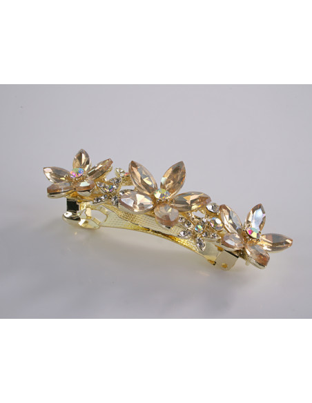 KLAMRA FRANCUSKA DO WŁOSÓW KWIATUSZKI KWIATKI LOLITA AKCESORIA ZŁOTY