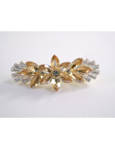 KLAMRA FRANCUSKA DO WŁOSÓW KWIAT LOLITA AKCESORIA ZŁOTY