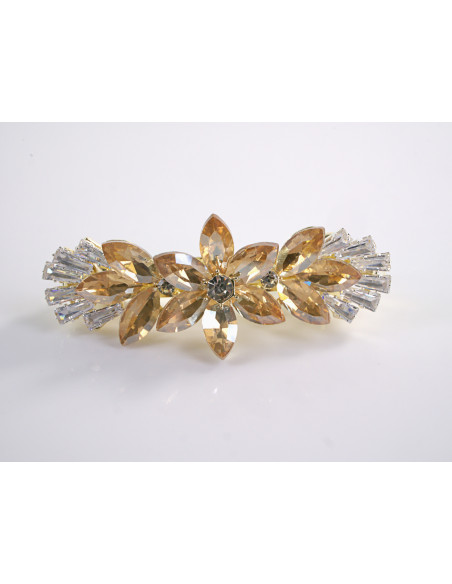 KLAMRA FRANCUSKA DO WŁOSÓW KWIAT LOLITA AKCESORIA ZŁOTY