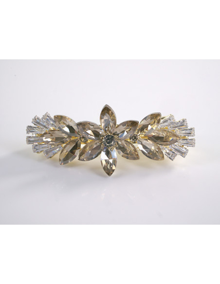 KLAMRA FRANCUSKA DO WŁOSÓW KWIAT LOLITA AKCESORIA TAUPE