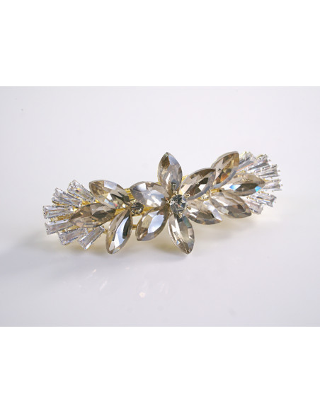 KLAMRA FRANCUSKA DO WŁOSÓW KWIAT LOLITA AKCESORIA TAUPE