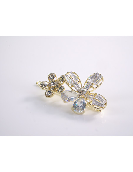 SPINKA  do włosów KWIATEK KWIAT  Z KRYSZTAŁKAMI  Lolita Akcesoria CRYSTAL