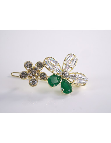 SPINKA  do włosów KWIATEK KWIAT  Z KRYSZTAŁKAMI...