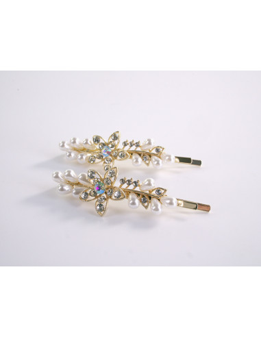 WSUWKI Wsuwka do włosów KWIATEK Z PEREŁKAMI 2...