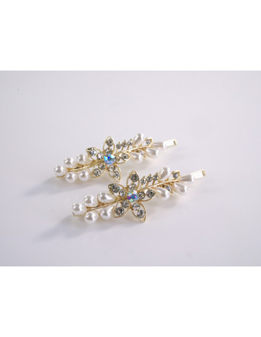 WSUWKI Wsuwka do włosów KWIATEK Z PEREŁKAMI 2...