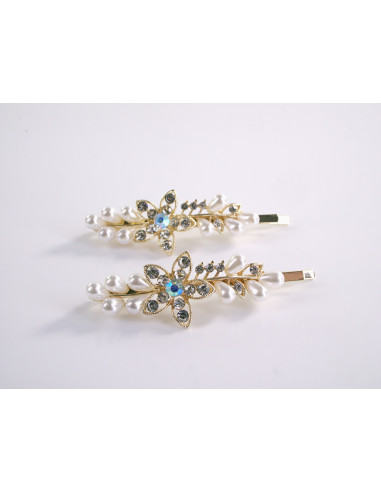 WSUWKI Wsuwka do włosów KWIATEK Z PEREŁKAMI 2...