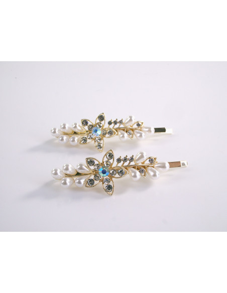 WSUWKI Wsuwka do włosów KWIATEK Z PEREŁKAMI 2 szt. Lolita Akcesoria