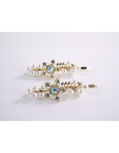 WSUWKI Wsuwka do włosów KWIATEK Z PEREŁKAMI 2...