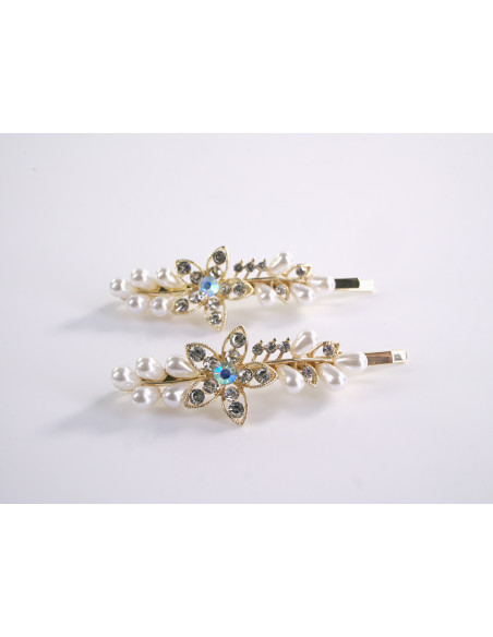 WSUWKI Wsuwka do włosów KWIATEK Z PEREŁKAMI 2 szt. Lolita Akcesoria