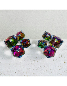 KOLCZYKI VITRAIL KRYSZTAŁKI Lolita AKCESORIA srebrny...