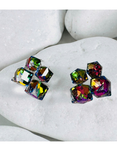 KOLCZYKI VITRAIL KRYSZTAŁKI Lolita AKCESORIA srebrny sztyft 925