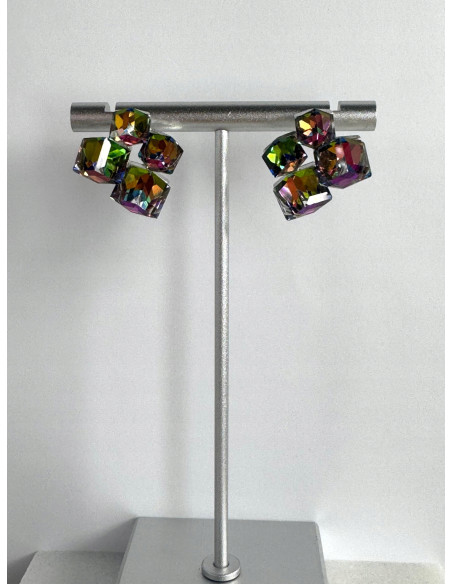 KOLCZYKI VITRAIL KRYSZTAŁKI Lolita AKCESORIA srebrny sztyft 925