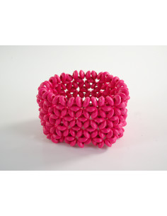 BRANSOLETKA W STYLU BOHO NA GUMCE  DREWNIANA LOLITA...