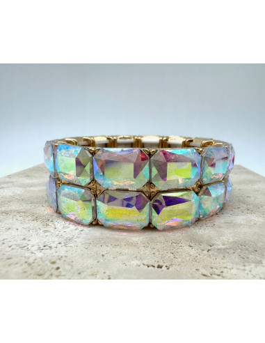 Bransoletka KRYSZTAŁOWA na rękę duże Kryształy...