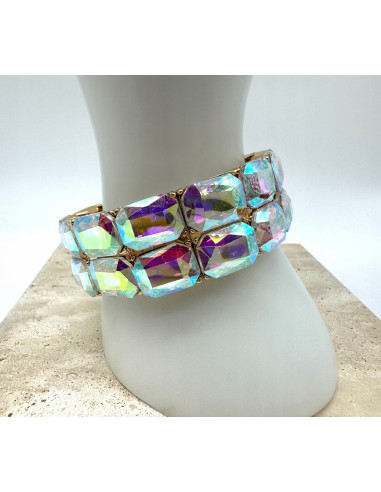 Bransoletka KRYSZTAŁOWA na rękę duże Kryształy...