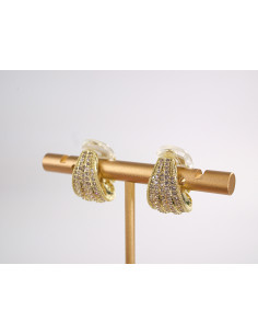 KLIPSY DO USZU DAMSKIE WIECZOROWE ZŁOTE ŁEZKI  LOLITA... 2