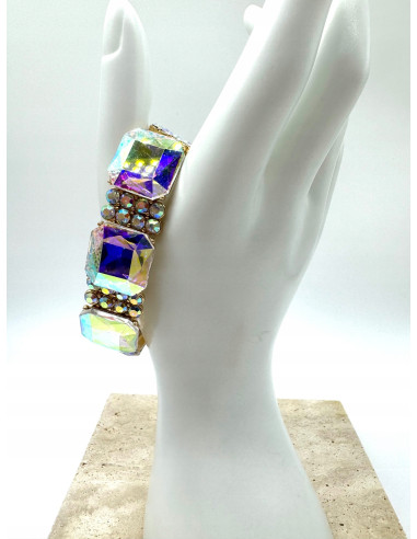 Bransoletka KRYSZTAŁOWA na rękę duże Kryształy...