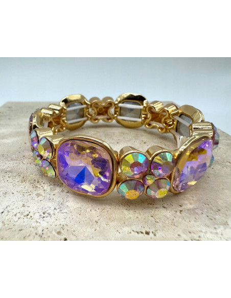 Bransoletka KRYSZTAŁOWA na rękę duże Kryształy Lolita Accessories