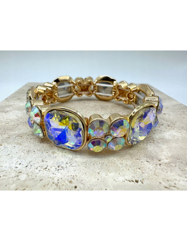 Bransoletka KRYSZTAŁOWA na rękę duże Kryształy...