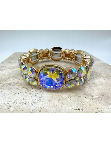 Bransoletka KRYSZTAŁOWA na rękę duże Kryształy...