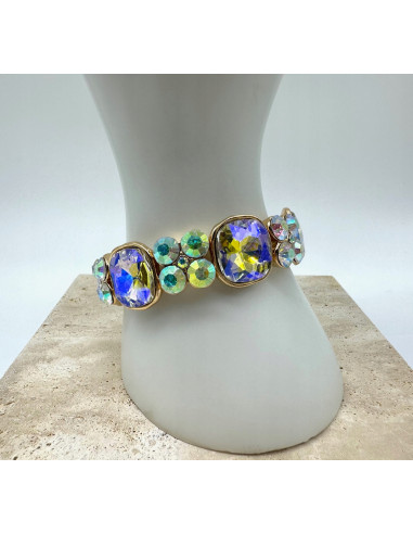 Bransoletka KRYSZTAŁOWA na rękę duże Kryształy...