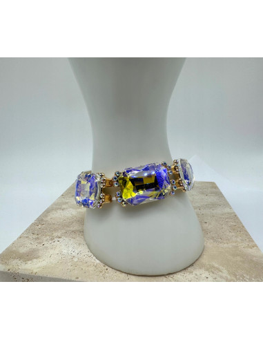 Bransoletka KRYSZTAŁOWA na rękę duże Kryształy...