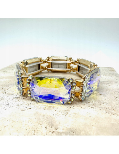 Bransoletka KRYSZTAŁOWA na rękę duże Kryształy...