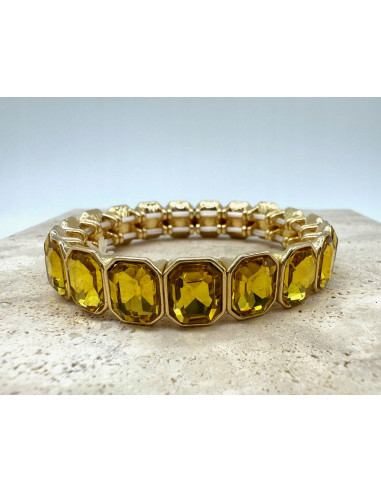 Bransoletka KRYSZTAŁOWA na rękę duże Kryształy...