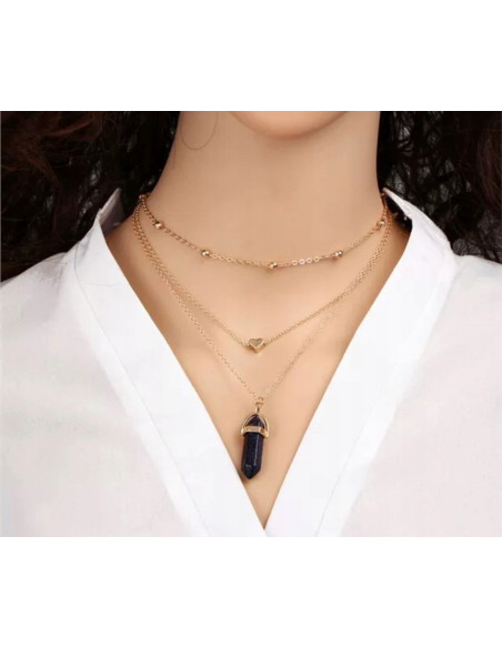 Naszyjnik KAMIEŃ POD SZYJĘ OBSYDIAN WEWNĘTRZNA SIŁA