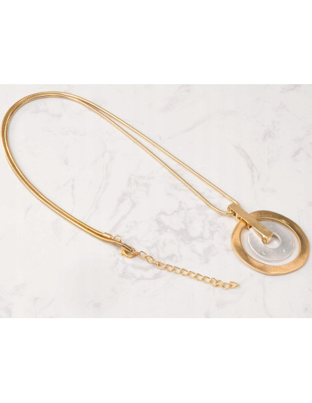 Naszyjnik długi Wisior Lolita Accessories Medalion Lekki Złoty