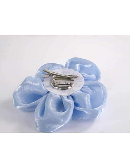 KWIAT Z MATERIAŁU BROSZKA PRZYPINKA LOLITA AKCESORIA 10 CM NIEBIESKI