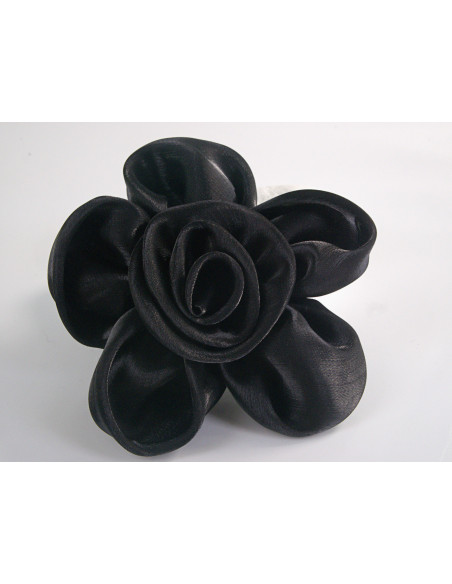 KWIAT Z MATERIAŁU BROSZKA PRZYPINKA LOLITA AKCESORIA 10 CM CZARNY