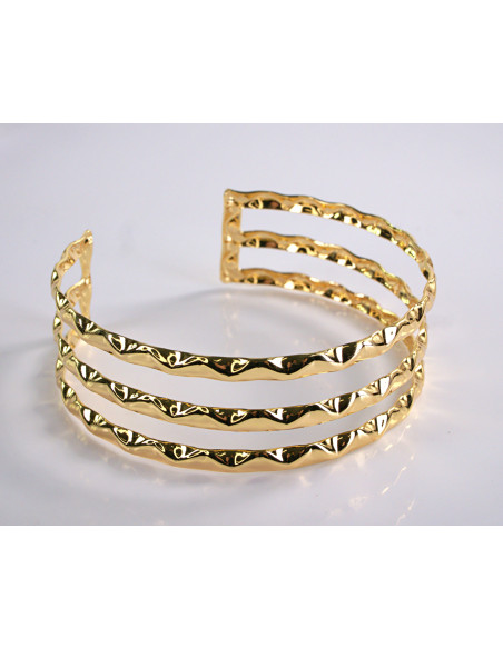 BRANSOLETKA NA RAMIĘ BANGLE ZE  STALI SZLACHETNEJ  STAL SZLACHETNA ZŁOTA