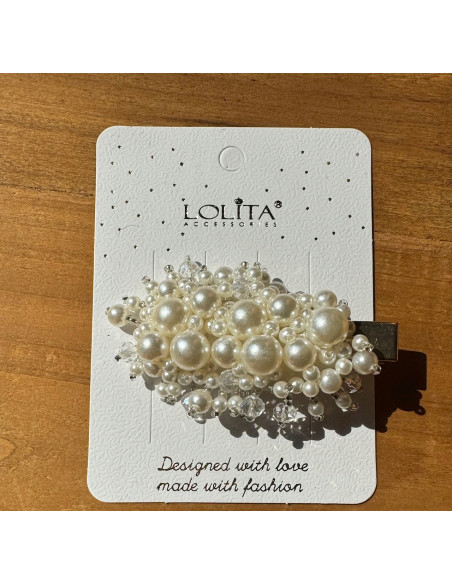 PRZYPINKA do włosów Vintage perłowa PARIS Lolita AKCESORIA WIECZOROWA