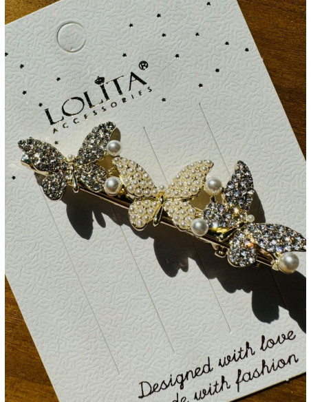 Spinka do włosów MOTYLE CRYSTAL BŁYSK WE WŁOSACH AKCESORIA LOLITA