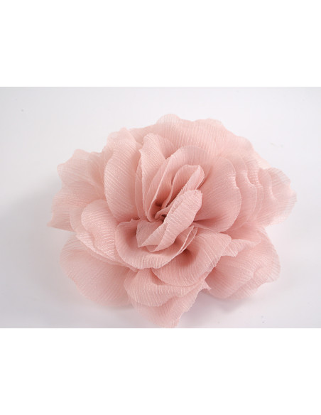 KWIAT Z MATERIAŁU BROSZKA PRZYPINKA LOLITA AKCESORIA 12 CM BLADY RÓŻOWY
