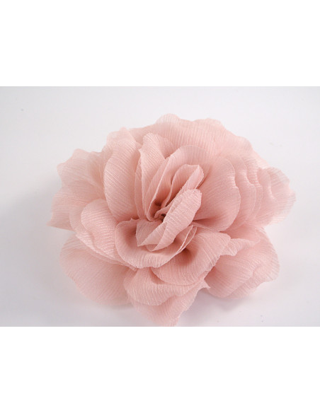 KWIAT Z MATERIAŁU BROSZKA PRZYPINKA LOLITA AKCESORIA 12 CM BLADY RÓŻOWY
