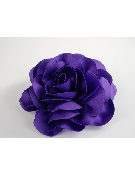 KWIAT Z MATERIAŁU BROSZKA PRZYPINKA LOLITA AKCESORIA 10 CM FIOLETOWY