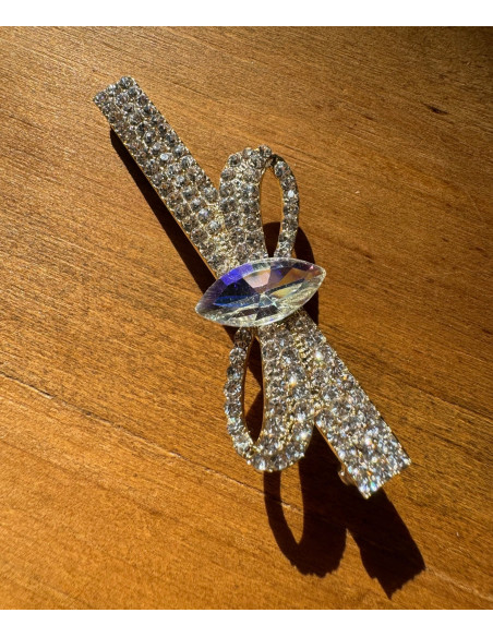 Spinka do włosów KOKARDA CRYSTAL BŁYSK WE WŁOSACH AKCESORIA LOLITA 2 SZTUKI