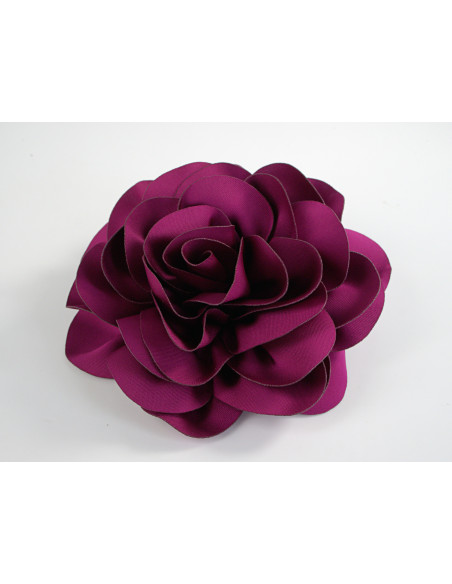 KWIAT Z MATERIAŁU BROSZKA PRZYPINKA LOLITA AKCESORIA 10 CM PURPUROWY