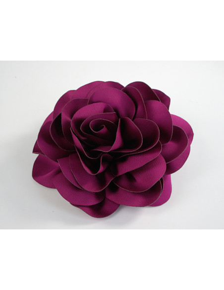 KWIAT Z MATERIAŁU BROSZKA PRZYPINKA LOLITA AKCESORIA 10 CM PURPUROWY